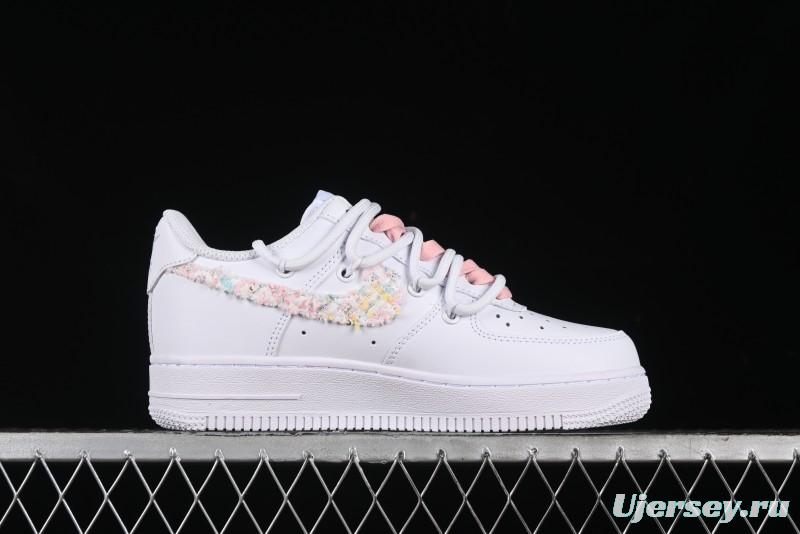 Nike Air Force 1 '07 Low Pink Chanel-Inspired Casual Sneakers - DH9999-334