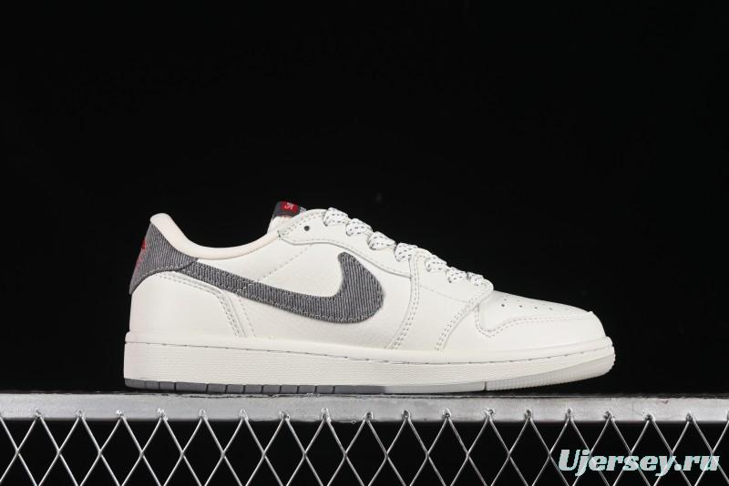 Nike Travis Scott x Fragment Design x Air Jordan 1 Low OG SP AJ1 Supreme Balenciaga Collaboration - JH6088-6