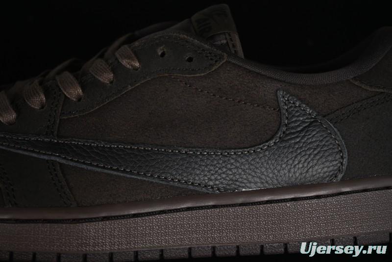 Nike Travis Scott x Air Jordan 1 Low OG AJ1 Collaboration Reverse Swoosh Sneakers - DM7866-202