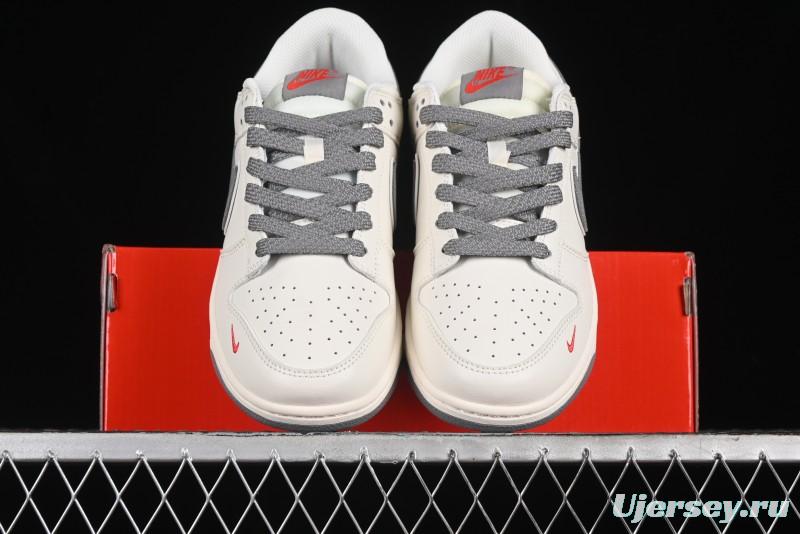 Nike SB Dunk Low Supreme Collaboration - Beige Canvas Swoosh Anniversary High-End Custom Low-Top Casual Sneakers - XX2025-108