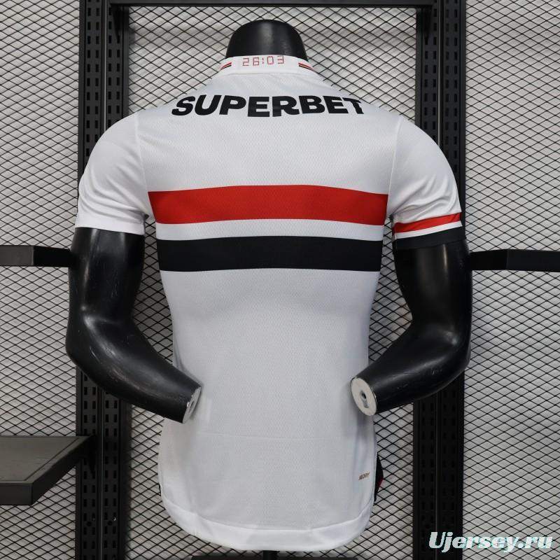 Player Version 25/26 Sao Paulo Home Jersey