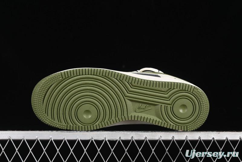 Nike Air Force 1 '07 Low Dior Collaboration - White Green Drawstring Casual Sneakers - SJ1198-200