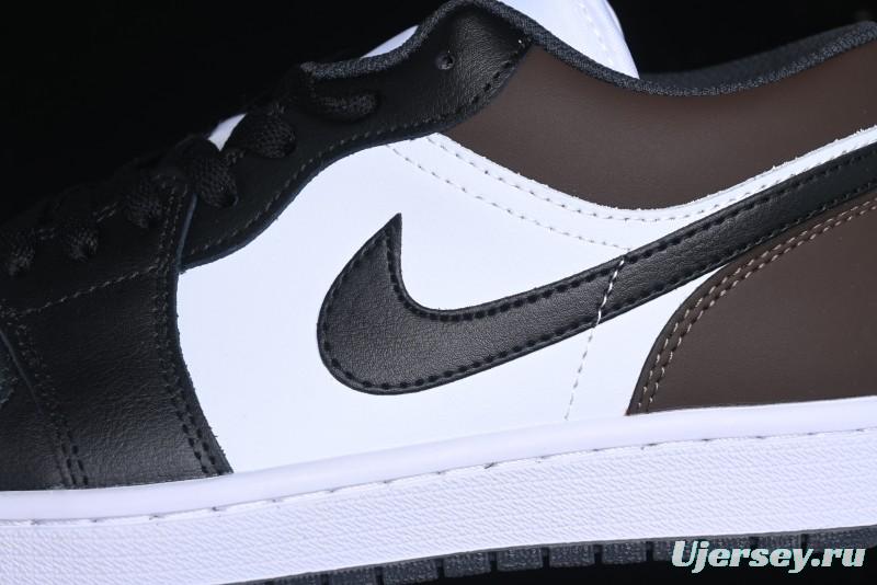 Nike Air Jordan 1 Low AJ1 Retro Casual Sneakers in Black/Brown - 553558-152