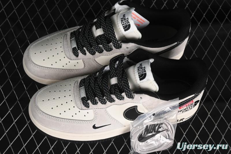 Nike Air Force 1 '07 Low Supreme Stussy Collaboration - Black Grey Red Label Low-Top Casual Sneakers - XZ6188-115