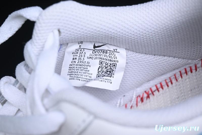 Nike Air Force 1 '07 Low Top-Grain Leather Casual Sneakers with Full-Length Air Cushion - DV0788-101