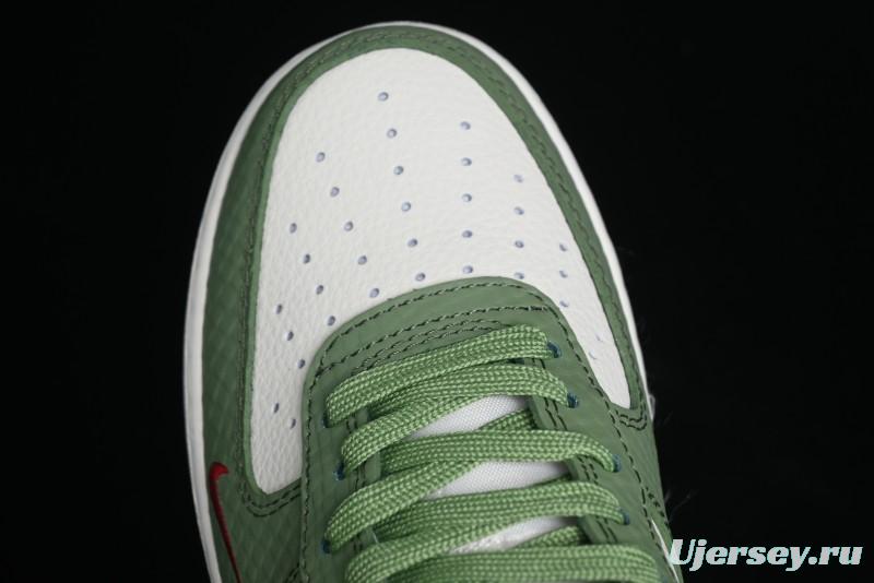 Nike Air Force 1 '07 Low Stussy Collaboration - Snake Green Low-Top Casual Sneakers - KK1988-028