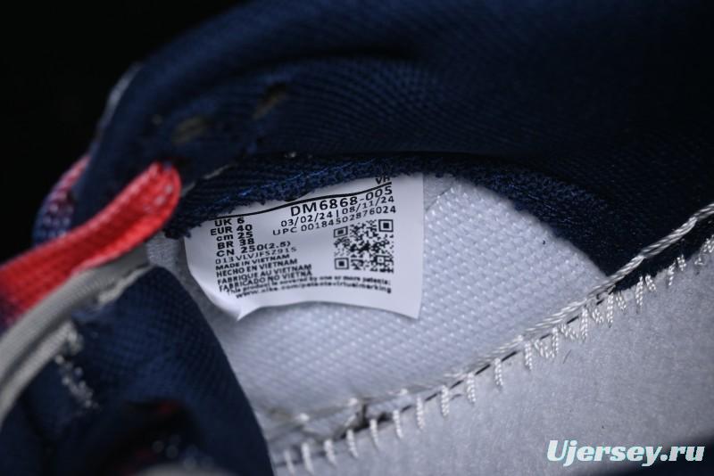 Nike SB Dunk Low Supreme Collaboration - Grey White Dark Blue Swoosh Anniversary High-End Custom Low-Top Casual Skate Shoes - DM6868-005