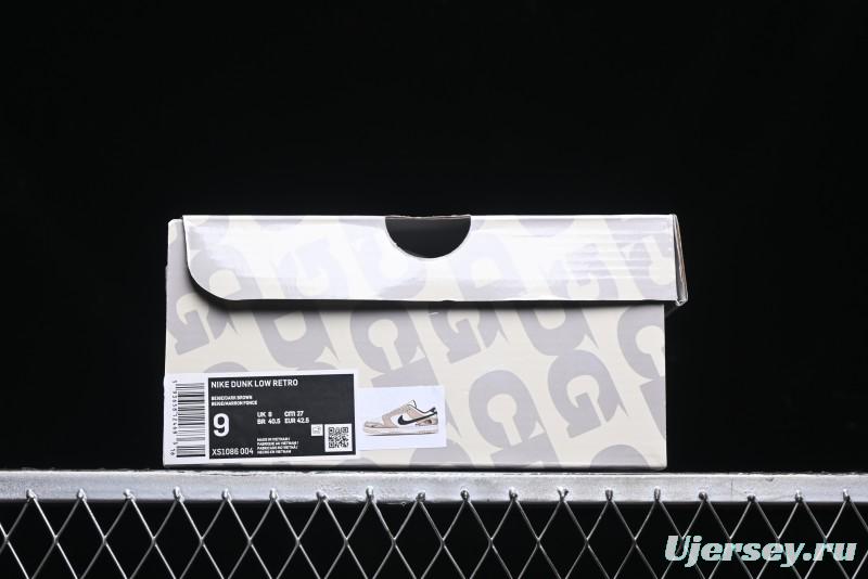 Nike SB Dunk Low The North Face Collaboration - Black White Brown Anniversary High-End Custom Low-Top Casual Skate Shoes - XS1086-004