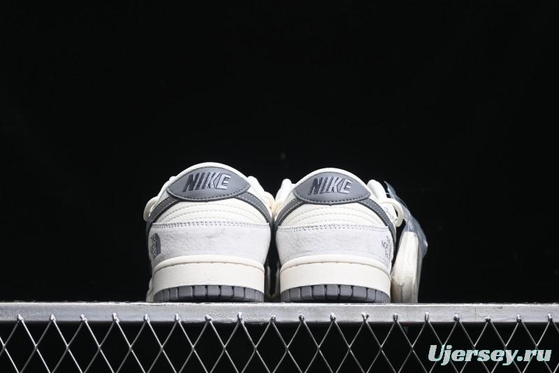 Nike SB Dunk Low The North Face Supreme Collaboration Strap Patch Grey Hook Low-Top Casual Skate Shoes - YX5066-253