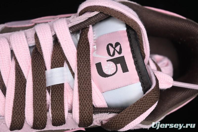 Nike Dunk Low 85 Double Swoosh Series Strawberry Chestnut SB Low Top Casual Skate Shoes - HV1799-161