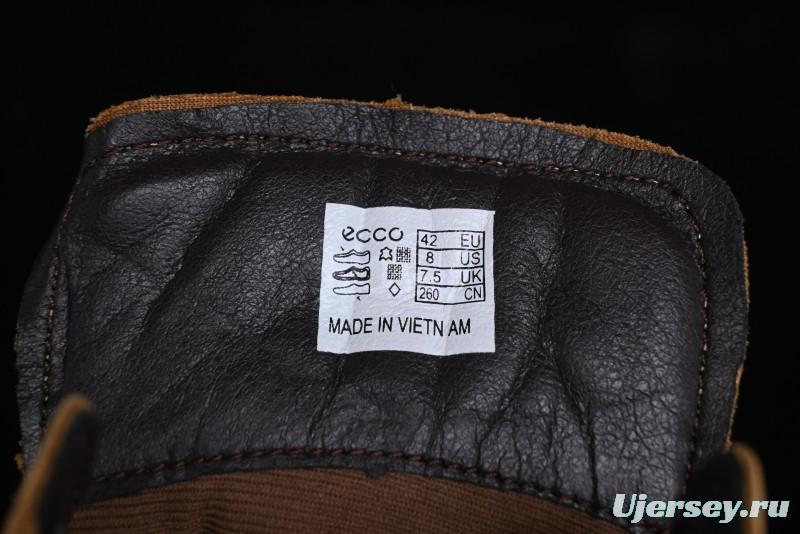 ECCO Exostrike Series Work Leather Anti-Slip Platform Boots - 63890801003