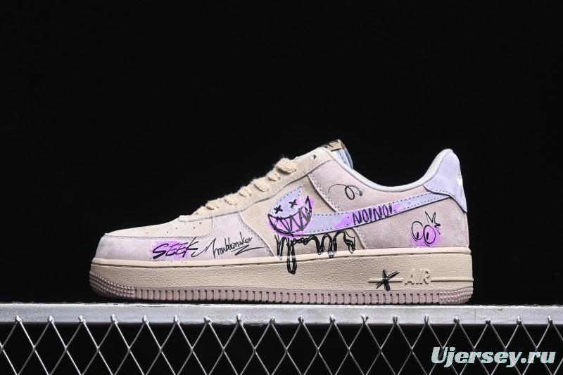Nike Air Force 1 '07 Low Purple Taro Demon Casual Sneakers - ZB2121-301