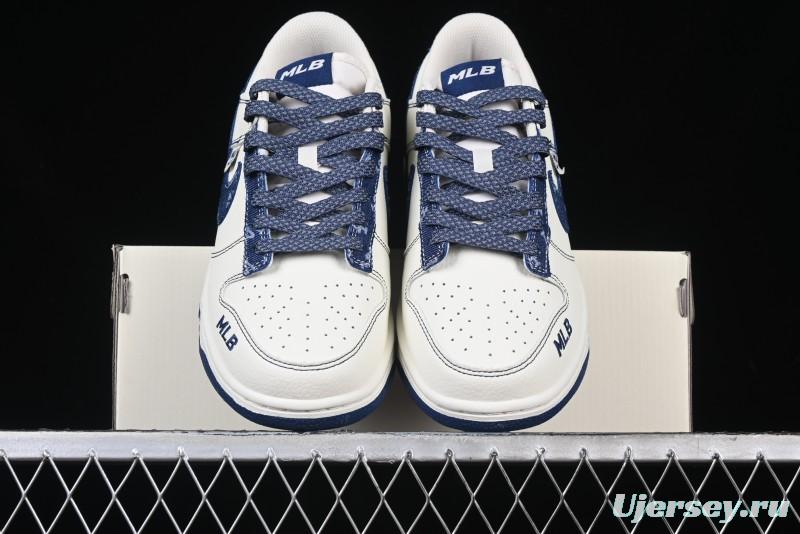 Nike SB Dunk Low MLB Collaboration - Denim Blue Swoosh Anniversary Customized Low-Top Casual Sneakers - DJ2024-044