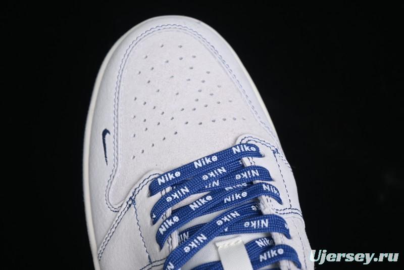 Nike Air Jordan 1 Low Stussy Collaboration - Premium Custom Retro Basketball Shoes with Blue-Grey Accents - DM9188-006
