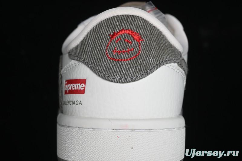 Nike Travis Scott x Fragment Design x Air Jordan 1 Low OG SP AJ1 Supreme Collaboration - Light Beige White Low Top Casual Sneakers - JH6088-609