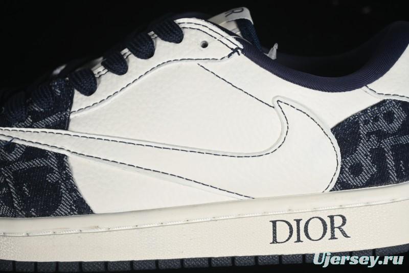 Nike Travis Scott x Fragment Design x Air Jordan 1 Low OG SP AJ1 Retro Sneakers - CH6336-017