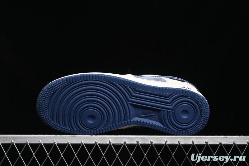 Nike Air Force 1 '07 Low Violent Bear Collaboration - Grey Beige Blue Low-Top Casual Sneakers - KK1988-017