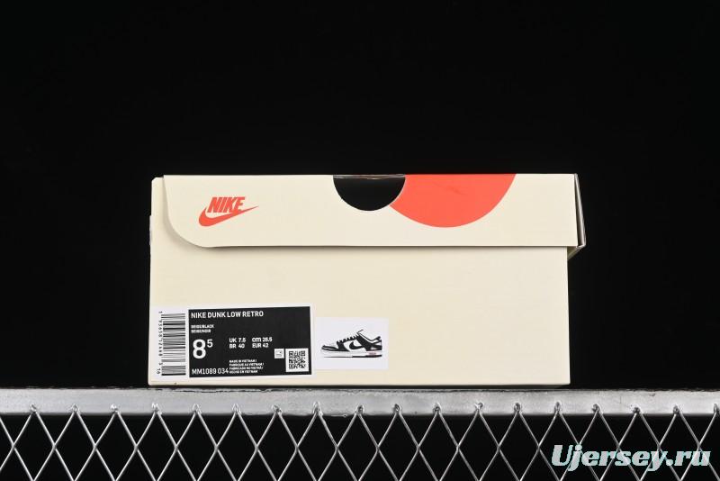 Nike SB Dunk Low Stussy Collaboration - Embroidered Black Swoosh Anniversary Custom Low-Top Casual Sneakers - MM1089-034