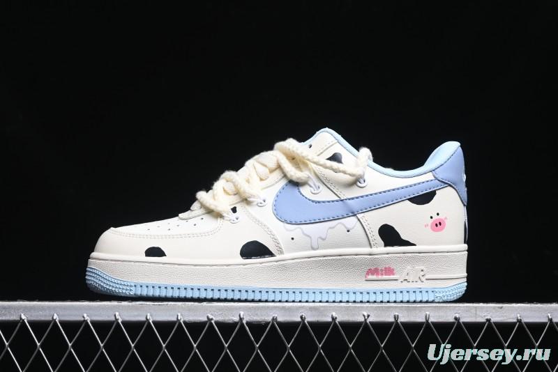 Nike Air Force 1 '07 Low Milk Pig Casual Lace-Up Sneakers - BD7701-110