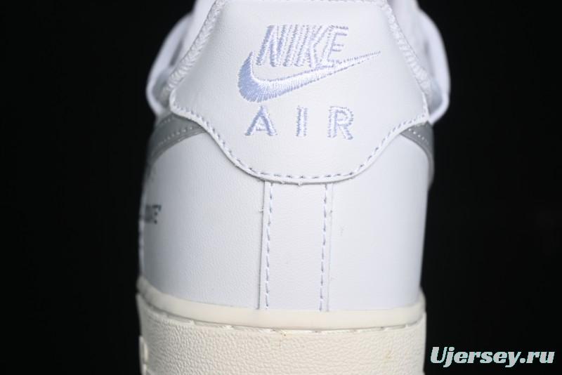 Nike Air Force 1 '07 Low Silver Hook Off-White Style Casual Sneakers - ZH0316-049