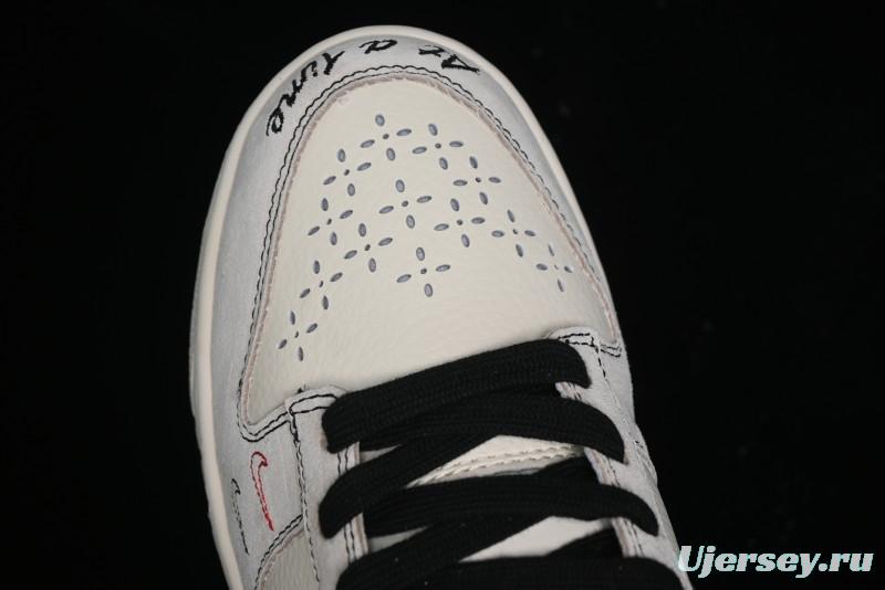 Nike SB Dunk Low Stussy Collaboration - Embroidered Black Swoosh Anniversary High-End Custom Low-Top Casual Sneakers - MM1089-031