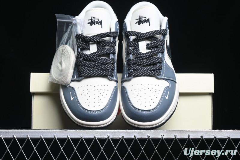Nike Air Jordan 1 Low Stussy Collaboration Retro Basketball Shoes - XX3318-505