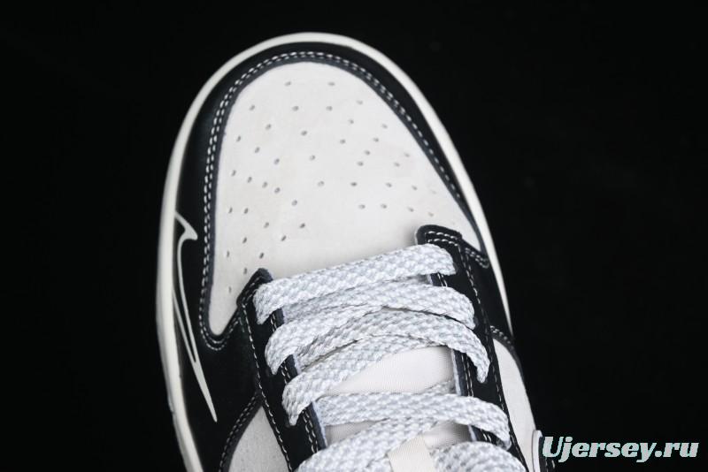 Nike SB Dunk Low The North Face Series - High Gloss Black Swoosh Anniversary Custom Low-Top Casual Skate Shoes - DJ2024-047