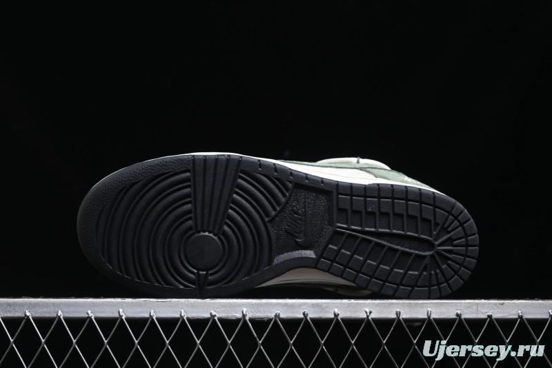 Nike SB Dunk Low Stussy Collaboration - Patina Green Lace-Up Anniversary Custom Low-Top Casual Skate Shoes - XS1186-105