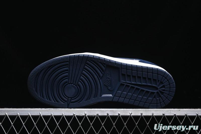 Nike Air Jordan 1 Low OF Collaboration - Premium Custom Retro Basketball Shoes in Blue Grey - DM9188-003