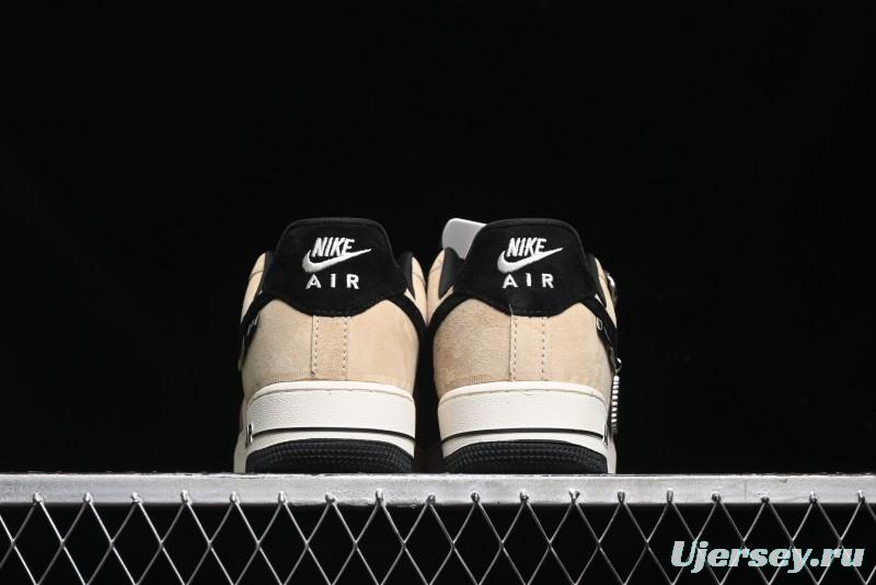 Nike Air Force 1 '07 Low The North Face x Stussy Collaboration - Black Brown Coffee Casual Sneakers - KK1988-018