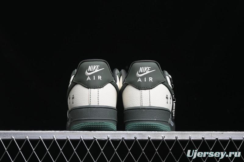 Nike Air Force 1 '07 Low Chrome Hearts Collaboration - Moss Green White Low-Top Casual Sneakers - KK1988-029