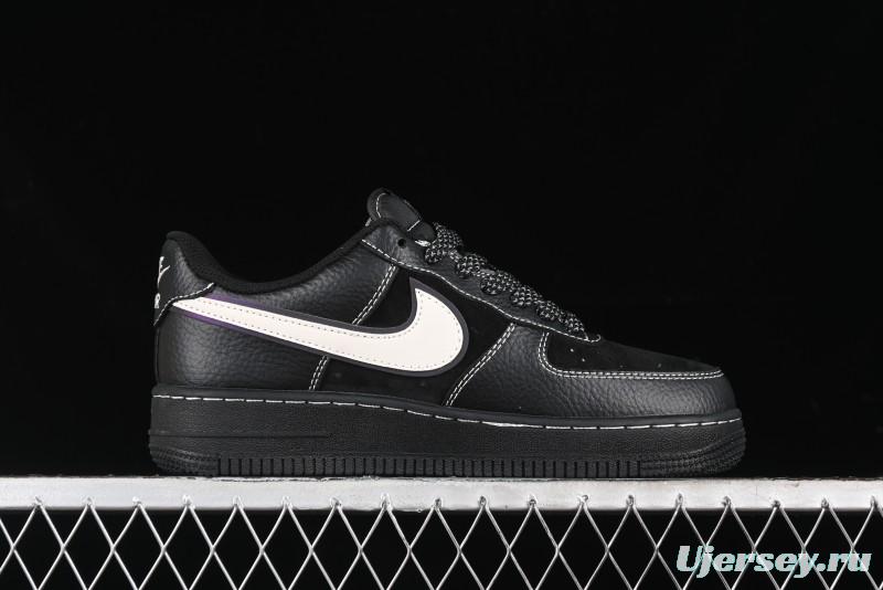 Nike Air Force 1 '07 Low Stussy Collaboration - Samurai Black Low-Top Casual Sneakers - XZ6188-969