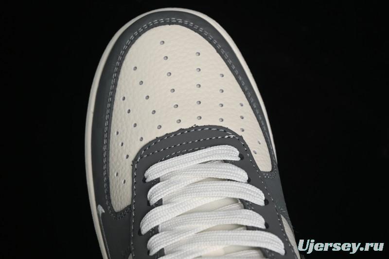 Nike Air Force 1 '07 Low Stussy Collaboration - Light Bone Shadow Low-Top Casual Sneakers - DF0180-008