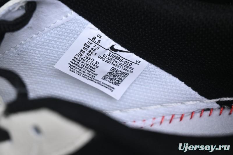 Nike Air Force 1 '07 Low Stussy Collaboration - Black White Mini Swoosh Low-Top Casual Sneakers - SJ6698-010