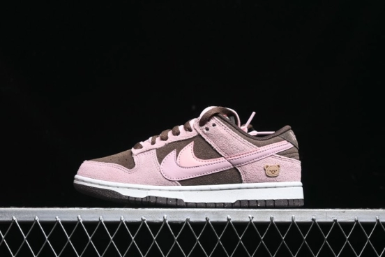 Nike Dunk Low 85 Double Swoosh Series Strawberry Chestnut SB Low Top Casual Skate Shoes - HV1799-161