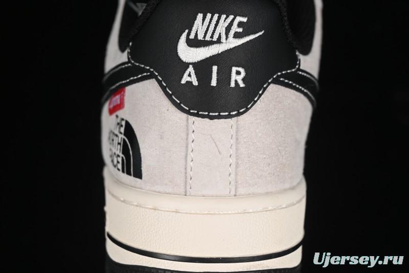 Nike Air Force 1 '07 Low Supreme Stussy Collaboration - Black Grey Red Label Low-Top Casual Sneakers - XZ6188-115