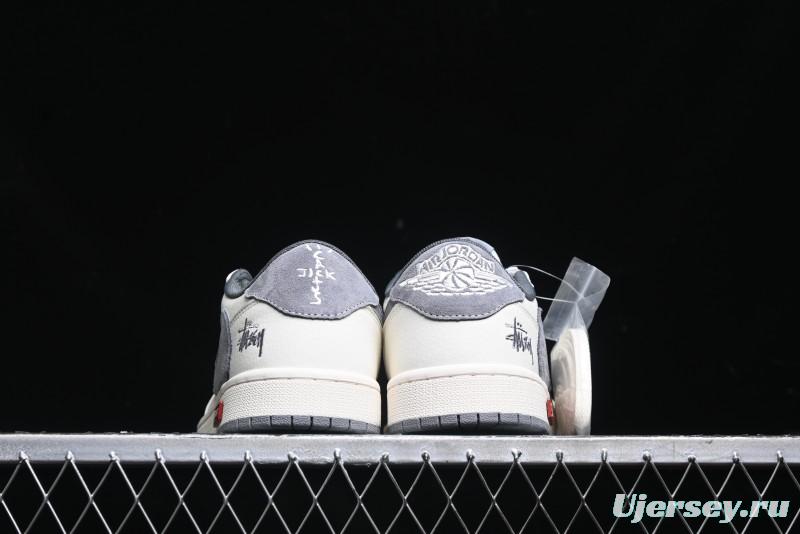 Nike Travis Scott x Fragment Design x Air Jordan 1 Low OG SP AJ1 Retro Sneakers - SJ2068-125