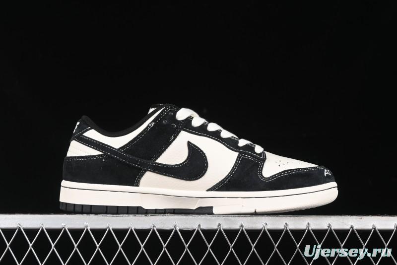 Nike SB Dunk Low Stussy Collaboration - Embroidered Black Swoosh Anniversary Custom Low-Top Casual Sneakers - MM1089-034