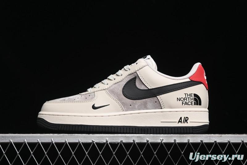 Nike Air Force 1 '07 Low The North Face Collaboration - Beige Black Red Sole Low-Top Casual Sneakers - XZ6188-309