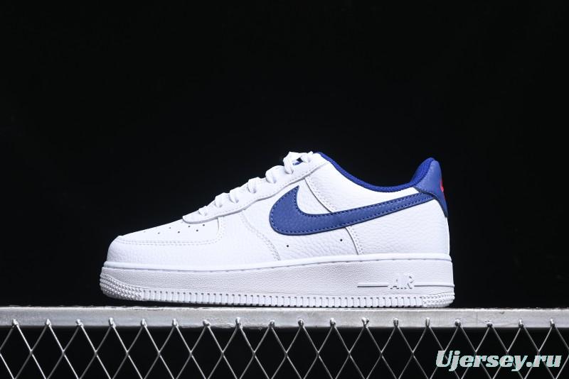 Nike Air Force 1 '07 Low Top Leather Casual Sneakers with Full-Length Air Cushion - CT3839-101