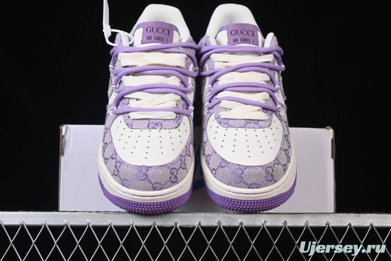 Nike Air Force 1 '07 Low x Gucci Pink Lace-Up Casual Sneakers - BD7700-022