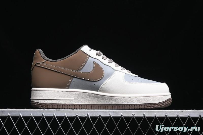 Nike Air Force 1 '07 Low Bape Collaboration - Beige Grey Brown Low Top Casual Sneakers BB6566-210