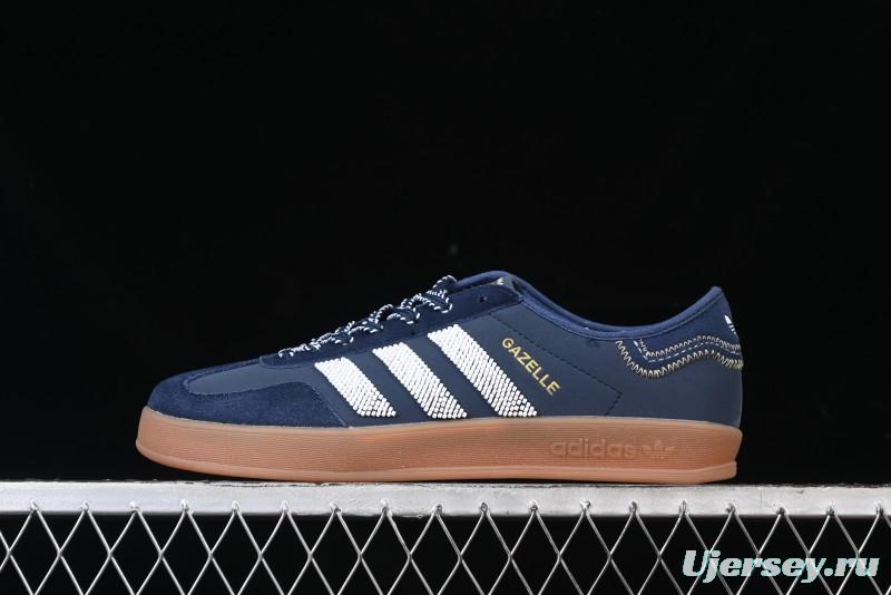 Adidas Clot x Originals Gazelle Indoor Retro Casual Slip-Resistant Wear-Resistant Low-Top Sneakers - IH3725