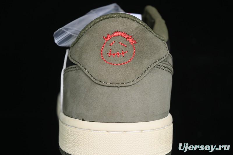 Nike Travis Scott x Air Jordan 1 Low OG AJ1 Collaboration Reverse Swoosh Sneakers - DM7866-002