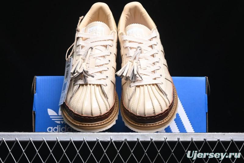 Adidas Clot x Superstar JQ6117 Shell Toe Sneakers with Preppy Style and Perforated Design - JQ6117
