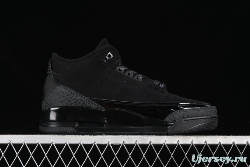 Nike Air Jordan 3 Retro Basketball Shoes in Midnight Black - CT8532-001