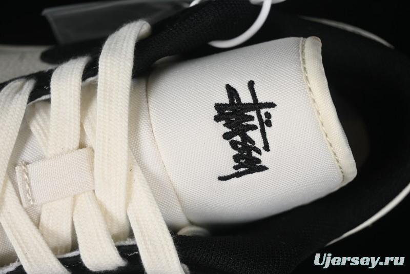 Nike Air Jordan 1 Low AJ1 Stussy Collaboration - Black White Red Label Retro Basketball Shoes - SJ9950-033