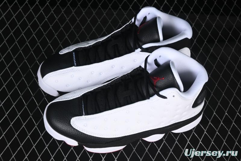 Nike Air Jordan 13 Retro Basketball Shoes in Black/White - 414571-104