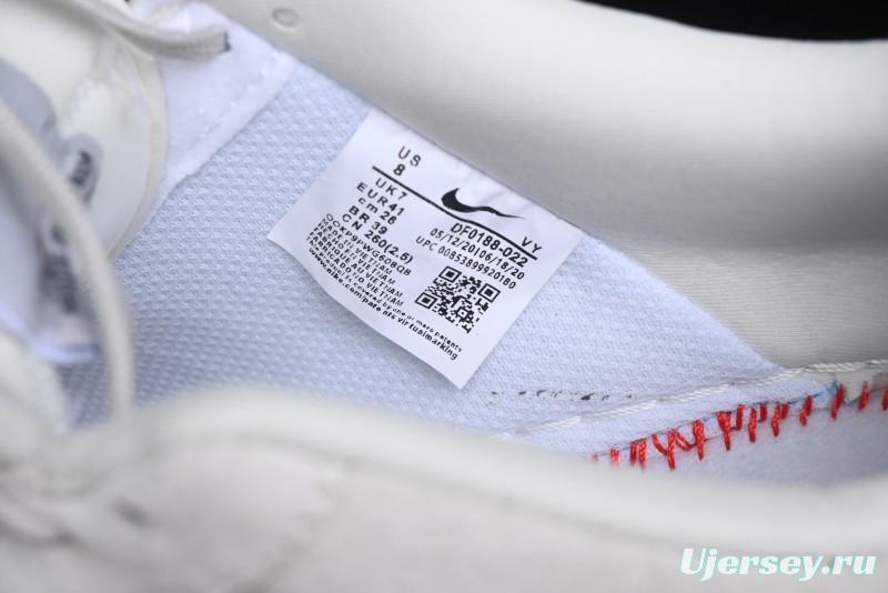 Nike Air Force 1 '07 Low Ghostface Collaboration - Light Grey Pigskin Low-Top Casual Sneakers - DF0188-022