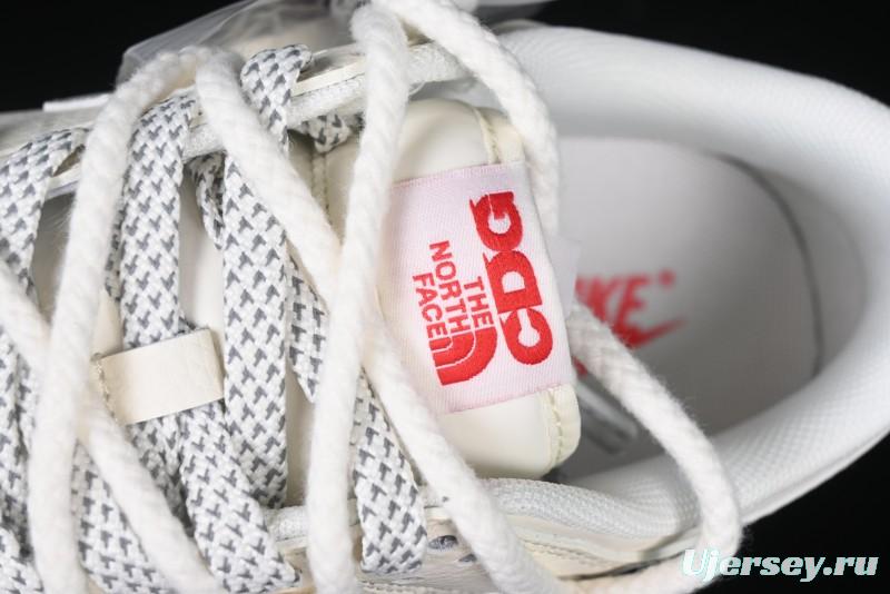 Nike SB Dunk Low x The North Face x Supreme Series - Strap Beige White Hook Anniversary High-End Custom Low-Top Casual Skate Shoes - YX5066-229